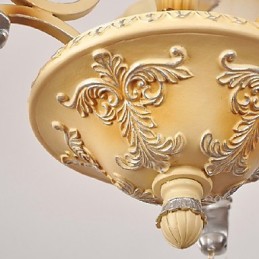 Lustre traditionnel classique en cristal peint