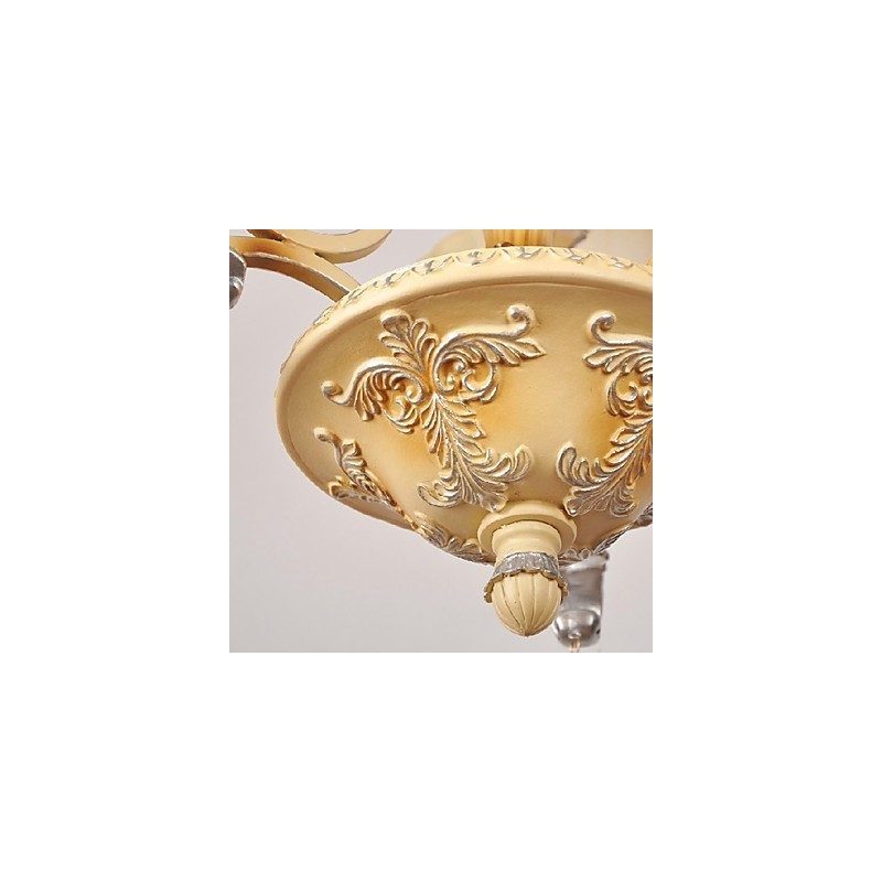 Lustre traditionnel classique en cristal peint