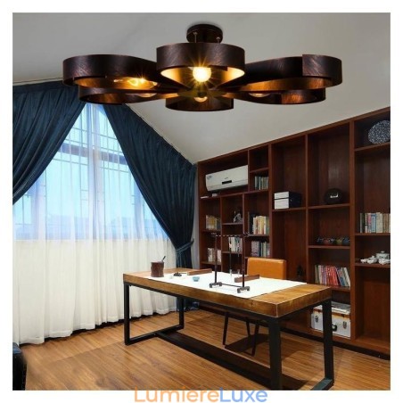 Plafonnier vintage moderne en fer en forme de fleur Plafonnier vintage moderne en fer en forme de fleur