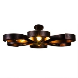 Plafonnier vintage moderne en fer en forme de fleur