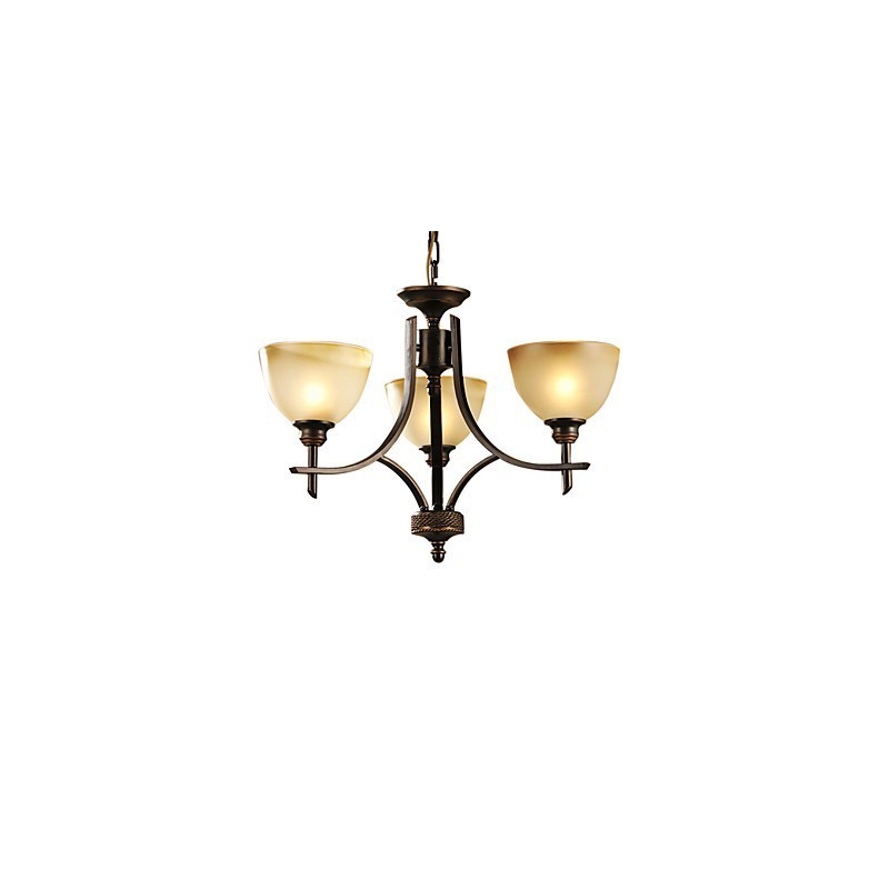 Lustre élégant à 3 lumières à lumière chaude