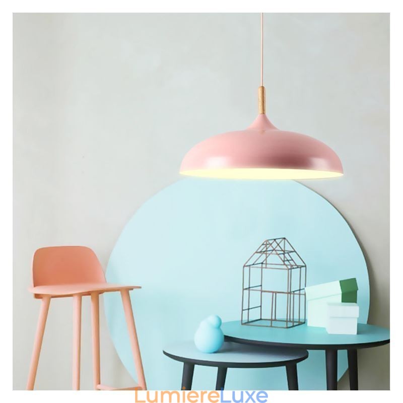 Suspension moderne Lampe suspendue colorée Macaron