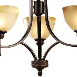 Lustre élégant à 3 lumières à lumière chaude