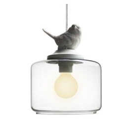 Suspension en verre de style rétro Petit oiseau Éclairage décoratif