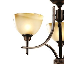 Lustre élégant à 3 lumières à lumière chaude