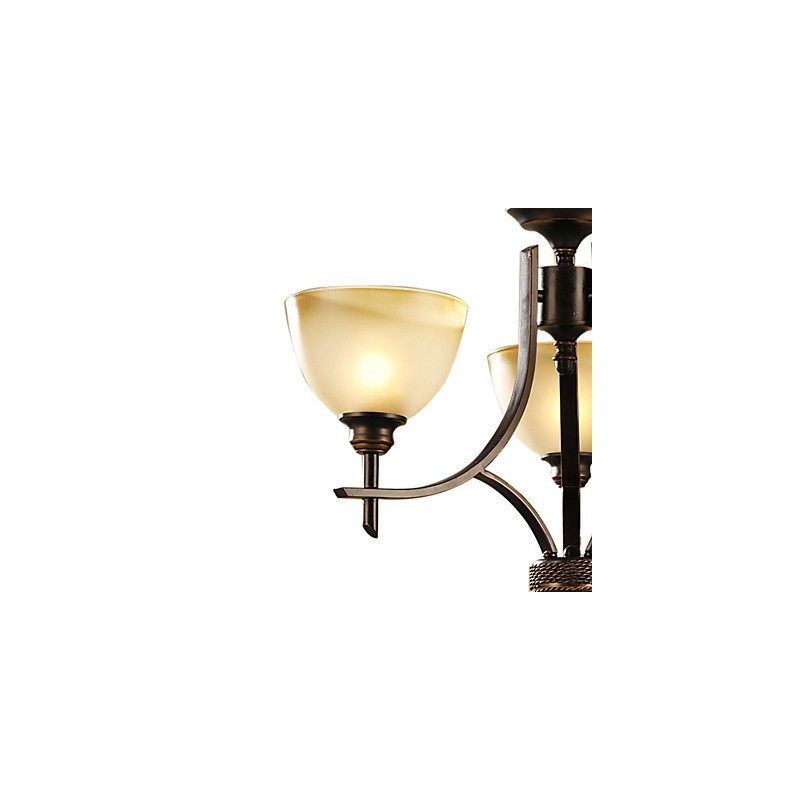 Lustre élégant à 3 lumières à lumière chaude