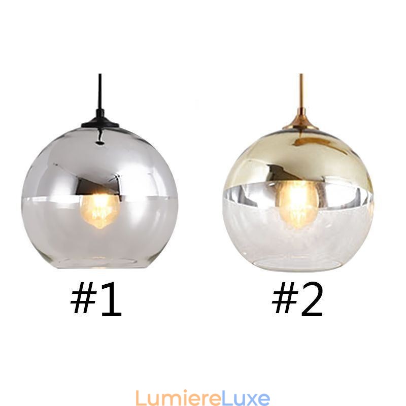 Suspension globe créative en fer et verre, éclairage décoratif