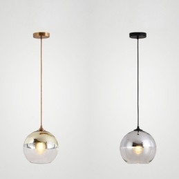 Suspension globe créative en fer et verre, éclairage décoratif