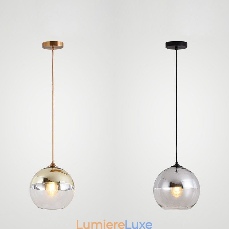 Suspension globe créative en fer et verre, éclairage décoratif
