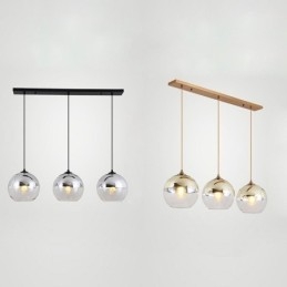Suspension globe créative en fer et verre, éclairage décoratif