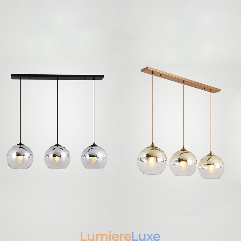 Suspension globe créative en fer et verre, éclairage décoratif