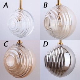 Suspension en verre créative et décorative en forme de globe en verre pour loft