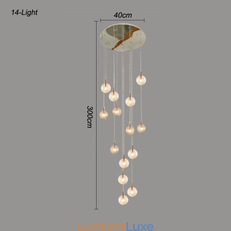 Suspension en verre créative et décorative en forme de globe en verre pour loft