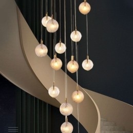 Suspension en verre créative et décorative en forme de globe en verre pour loft