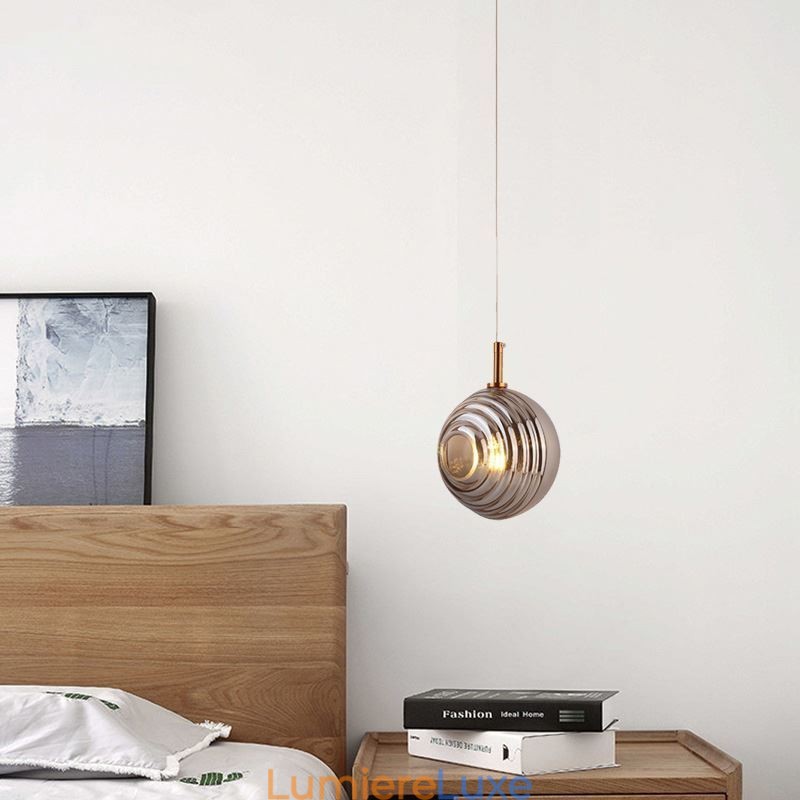 Suspension en verre créative et décorative en forme de globe en verre pour loft
