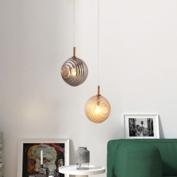 Suspension en verre créative et décorative en forme de globe en verre pour loft