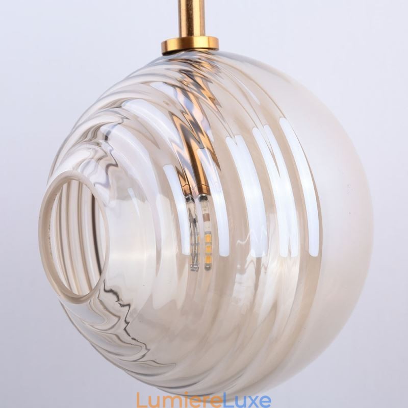 Suspension en verre créative et décorative en forme de globe en verre pour loft