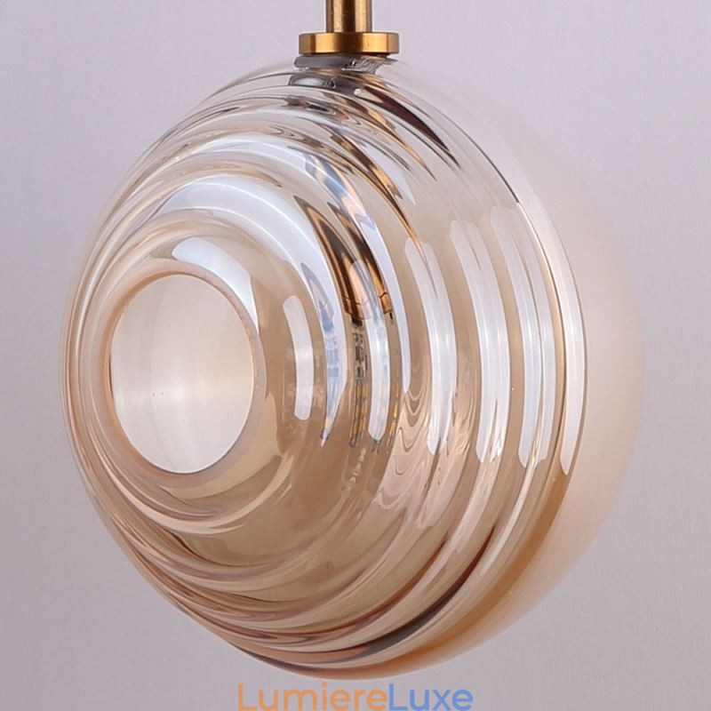 Suspension en verre créative et décorative en forme de globe en verre pour loft