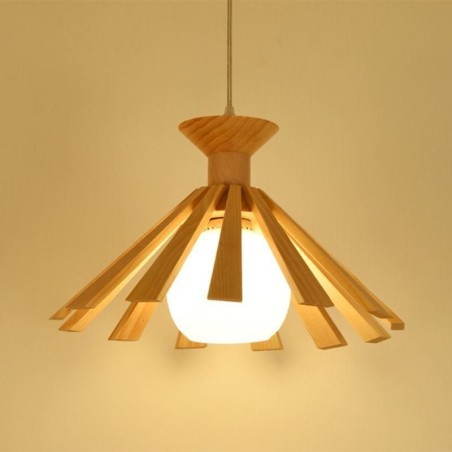 Luminaire suspendu en bois de style simple Luminaire suspendu en bois de style simple