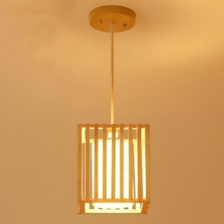 Suspension cage en bois minimaliste Suspension cage en bois minimaliste