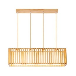 Suspension cage en bois minimaliste