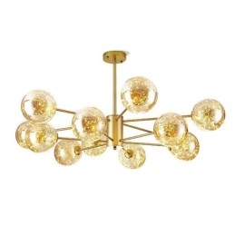 Suspension haricot magique style nordique boule de verre gypsophile
