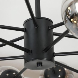 Suspension haricot magique style nordique boule de verre gypsophile