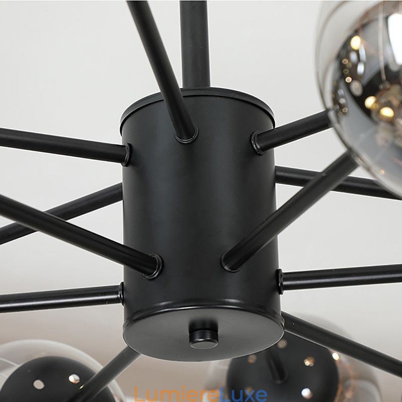 Suspension haricot magique style nordique boule de verre gypsophile