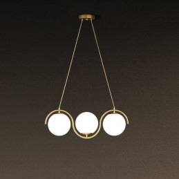 Luminaire suspendu moderne en forme de globe en verre, luminaire minimaliste