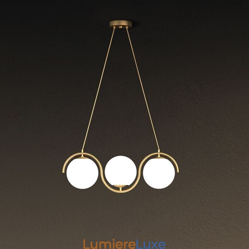 Luminaire suspendu moderne en forme de globe en verre, luminaire minimaliste