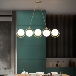 Luminaire suspendu moderne en forme de globe en verre, luminaire minimaliste