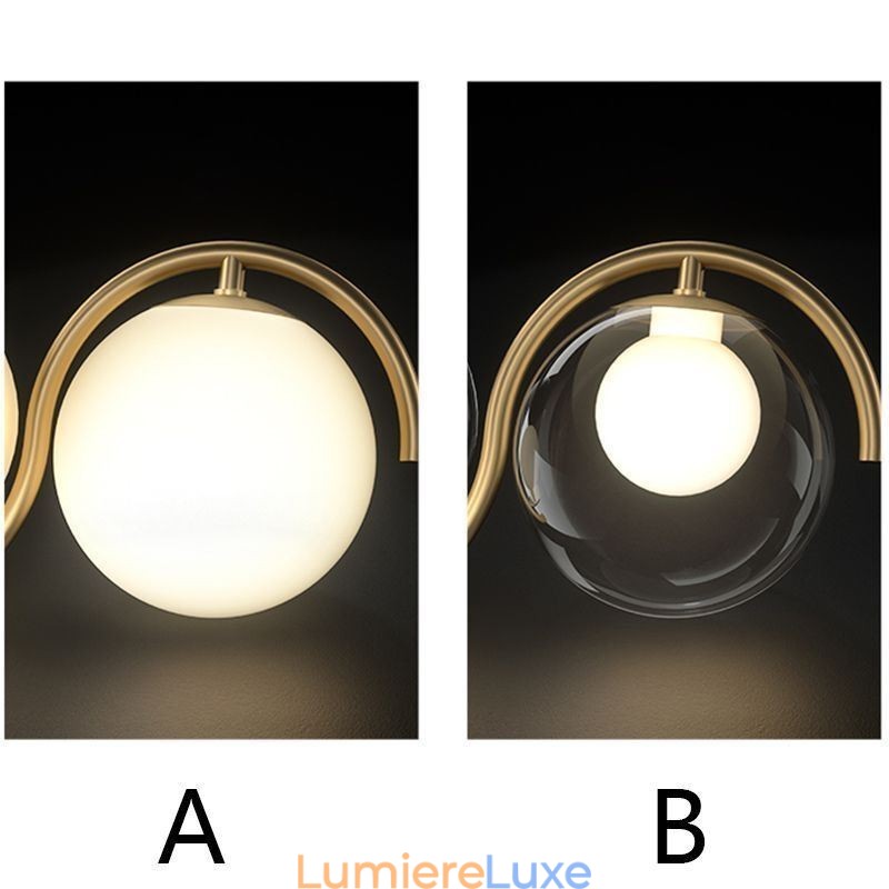 Luminaire suspendu moderne en forme de globe en verre, luminaire minimaliste