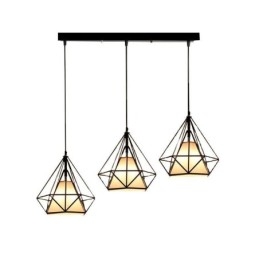 Suspension en forme de diamant, luminaire décoratif minimaliste moderne