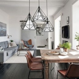 Suspension en forme de diamant, luminaire décoratif minimaliste moderne