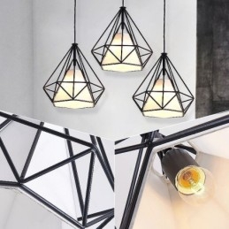 Suspension en forme de diamant, luminaire décoratif minimaliste moderne