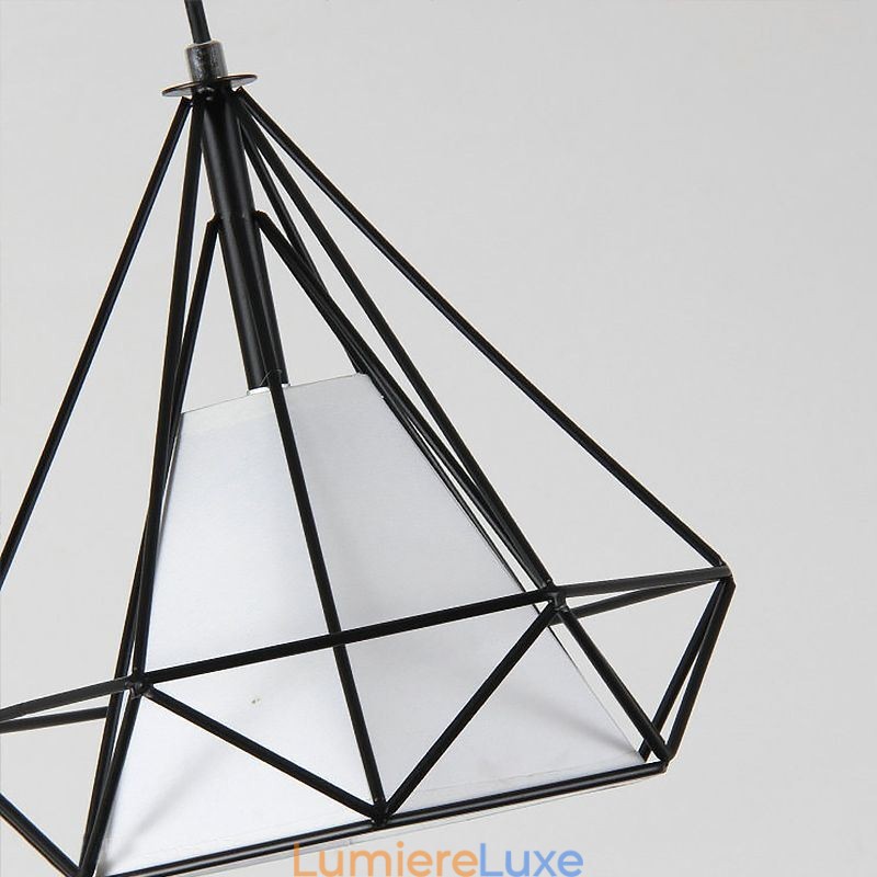 Suspension en forme de diamant, luminaire décoratif minimaliste moderne