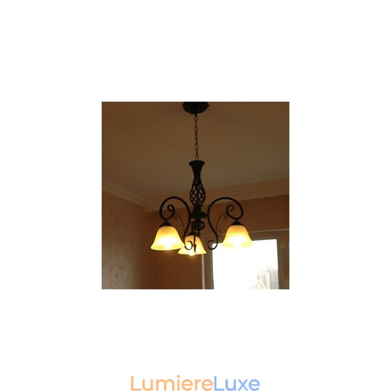 Lustre en métal peint style rustique Lodge