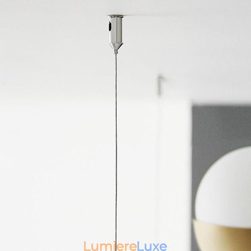Lustre boule de verre plafonnier