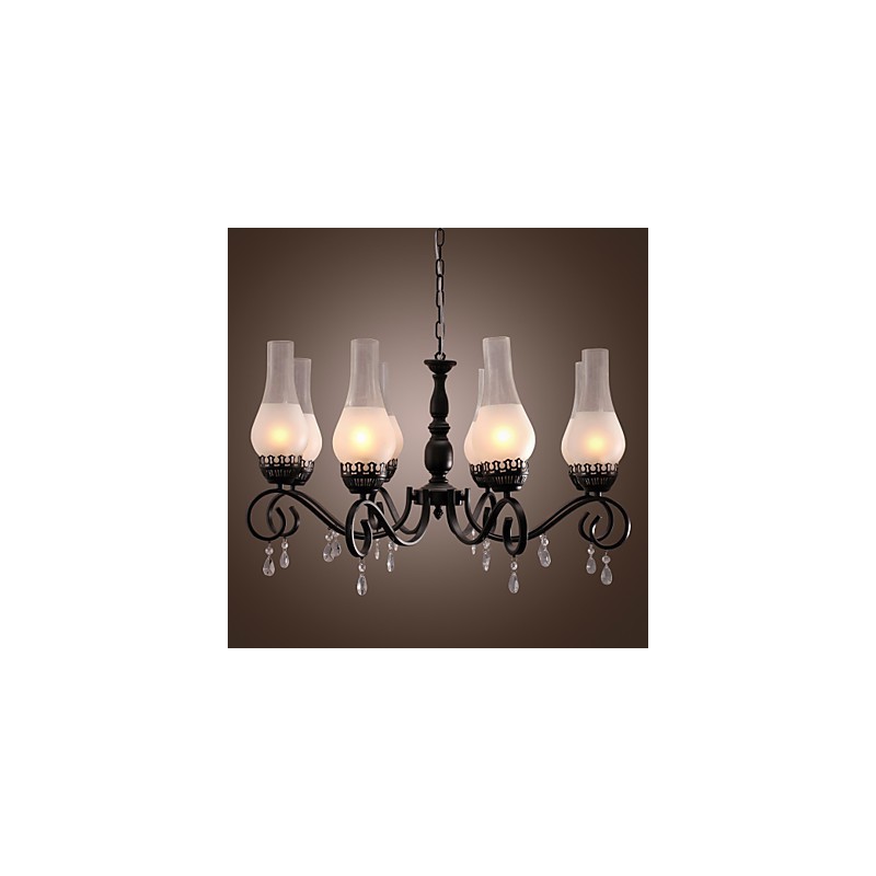 Lustre traditionnel de style bougie classique peint