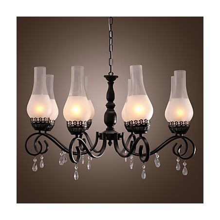 Lustre traditionnel de style bougie classique peint Lustre traditionnel de style bougie classique peint