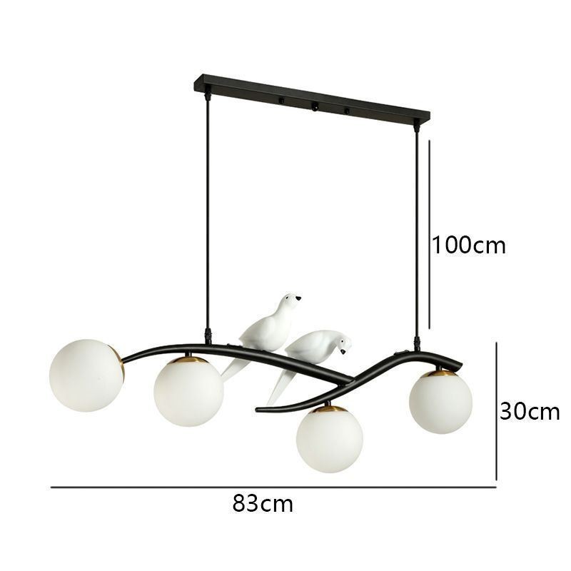 Suspension branche minimaliste moderne 4 lampes décoratives