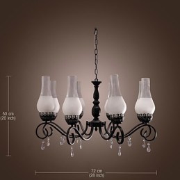 Lustre traditionnel de style bougie classique peint
