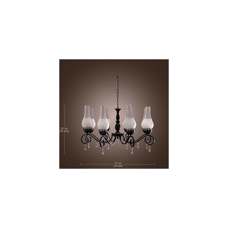 Lustre traditionnel de style bougie classique peint
