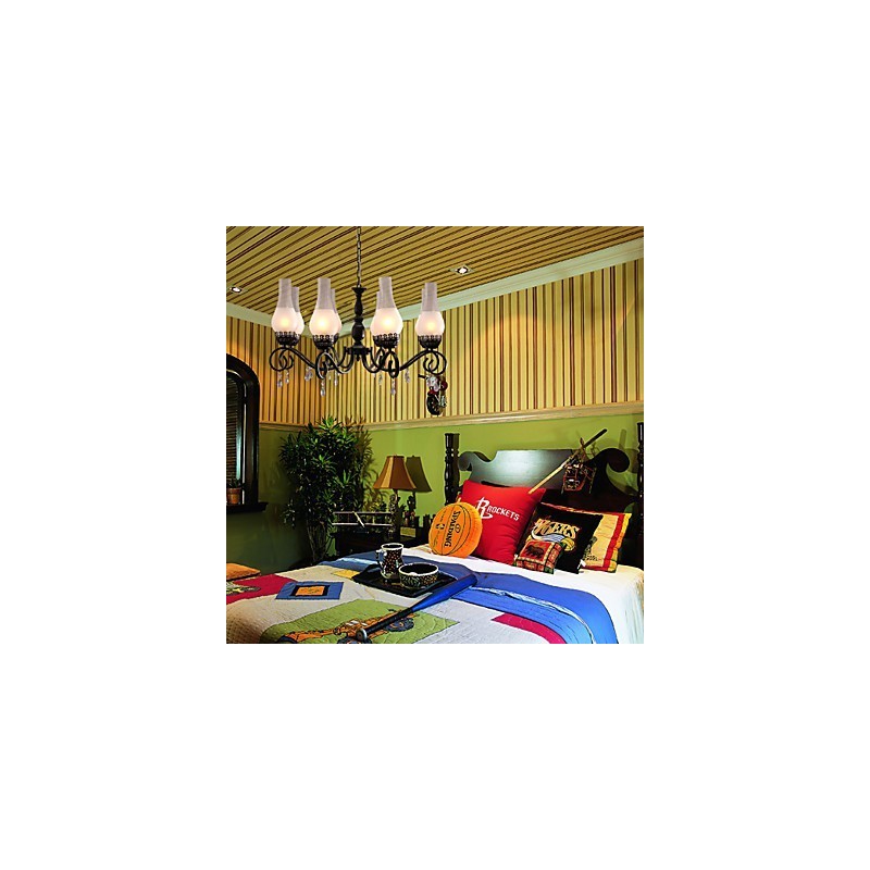 Lustre traditionnel de style bougie classique peint