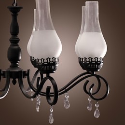 Lustre traditionnel de style bougie classique peint