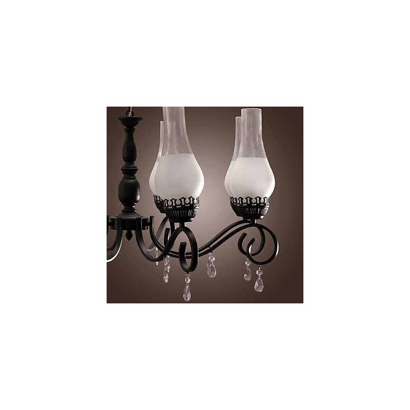 Lustre traditionnel de style bougie classique peint