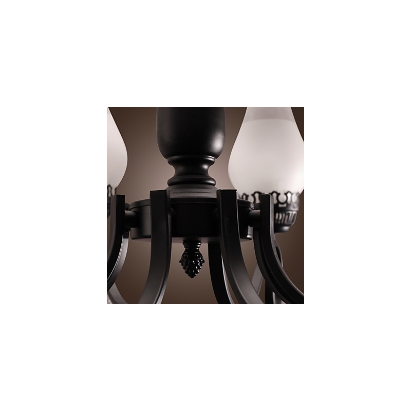 Lustre traditionnel de style bougie classique peint
