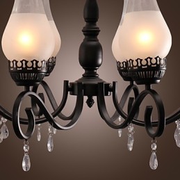 Lustre traditionnel de style bougie classique peint