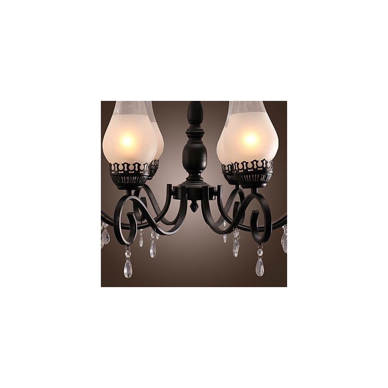 Lustre traditionnel de style bougie classique peint