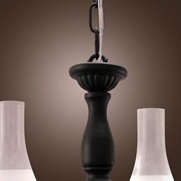 Lustre traditionnel de style bougie classique peint